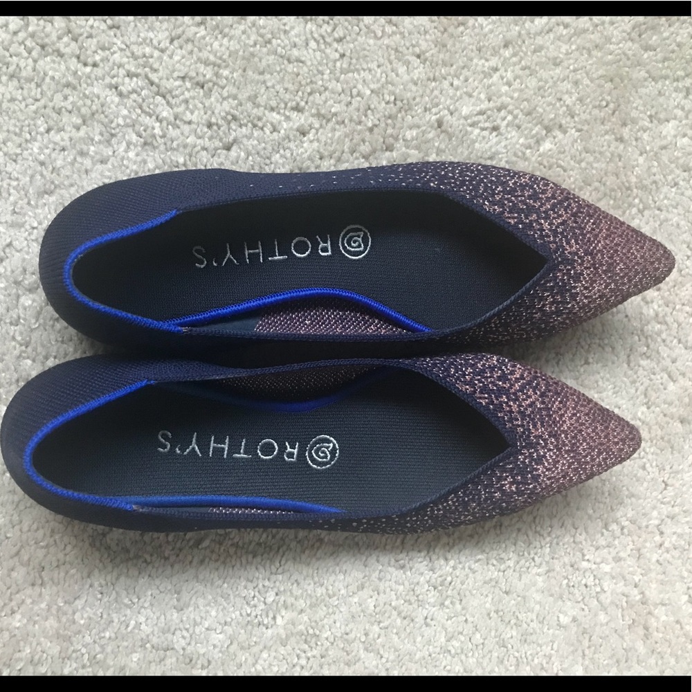 Rothy Midnight Metallic Size 9 EUC